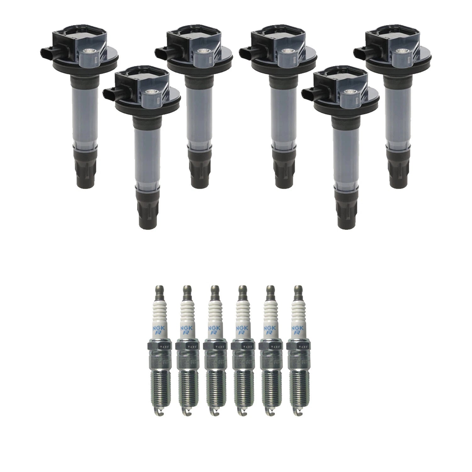 Set of 6 Ignition Coils & NGK Platinum Spark Plugs for Ford Explorer F-150