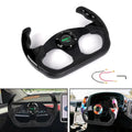 13" U-Shape Flat Drift Racing Steering Wheel for Universal 6 Hole (Fits Most)