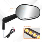 Universal Side View Mirror with LED Signal for Naked Bike Cruiser