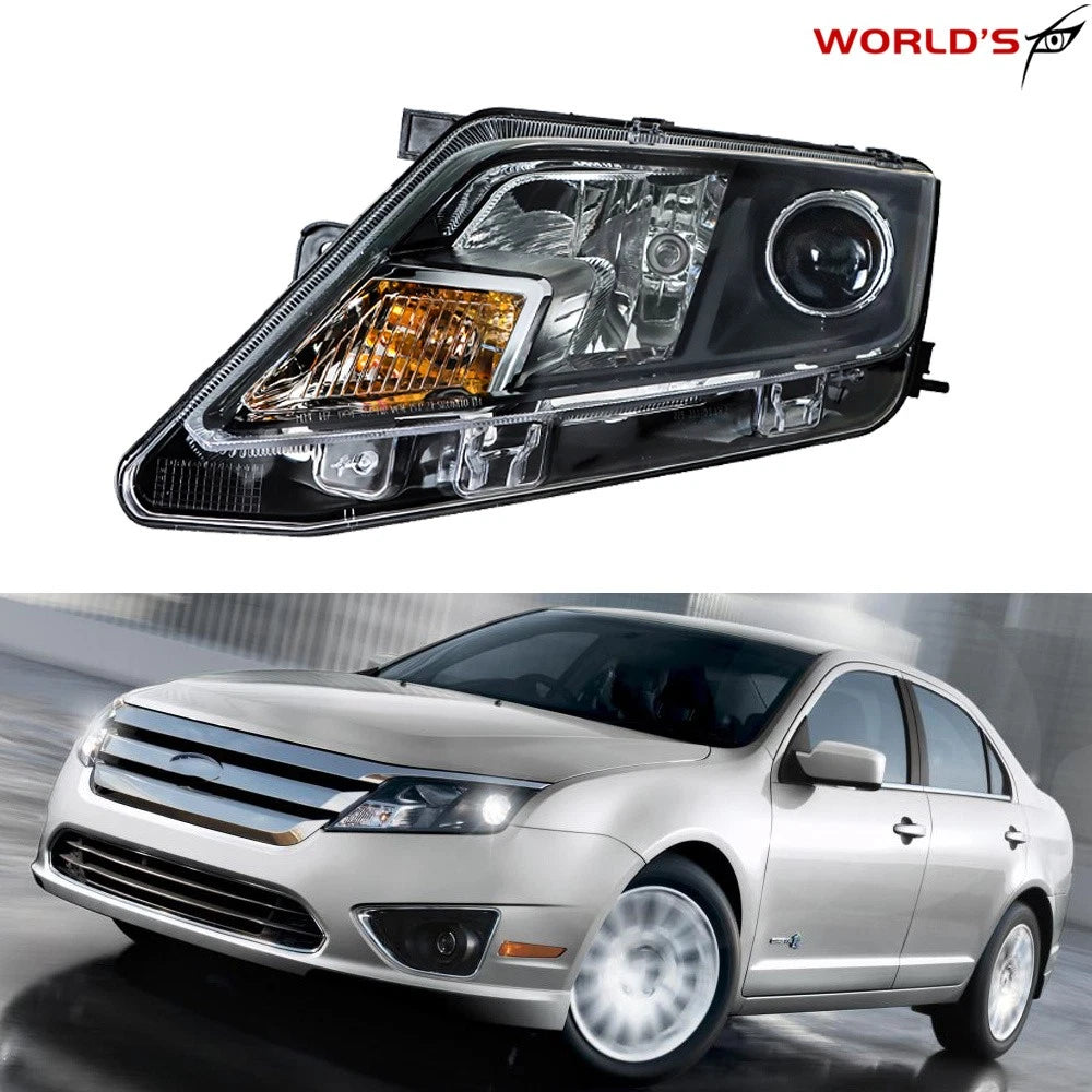 Projector Headlight for Ford Fusion (2010–2012) Black Housing Left