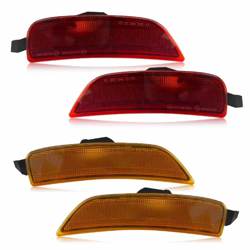 4X Red Amber LED Bumper Side Marker Light for Mazda MX-5 Miata (2016–2023)