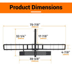 Motorcycle Carrier Hitch Mount Rack Ramp for Scooter Dirt Bike (500 lbs)