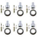 Set of 6 NGK Laser Platinum Spark Plugs & Denso Coil Boot Kit for Caprice Terrain G8 (2008–2013)