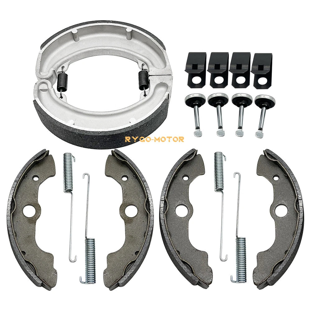 Front Rear Brake Shoes w/Pins Kit for Honda Fourtrax 300 TRX300FW (1988–2000)