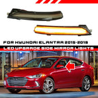 Dynamic LED Side Wing Mirror Turn Signal Lights for Hyundai Elantra (2015–2019)