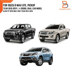 9 x Black Carbon Fiber Door Handle Covers for Isuzu D-Max, MU-X (12-19)