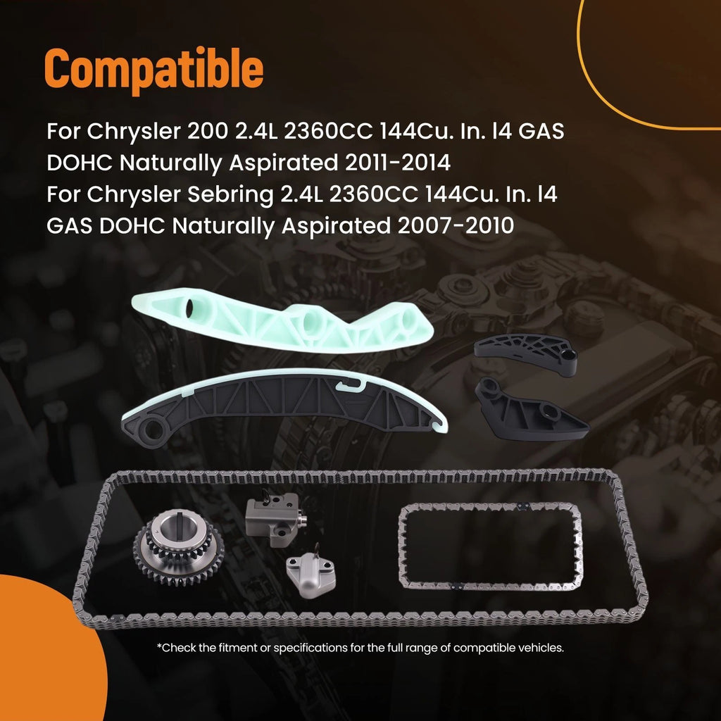 Timing Chain Set with Crank Gear for Jeep Patriot Compass 2.4L (2007–2017) 5047281AA