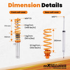 Set of 4 Coilovers for BMW 3-Series E90 E91 E92 325i 328i 335i (2005–2013)