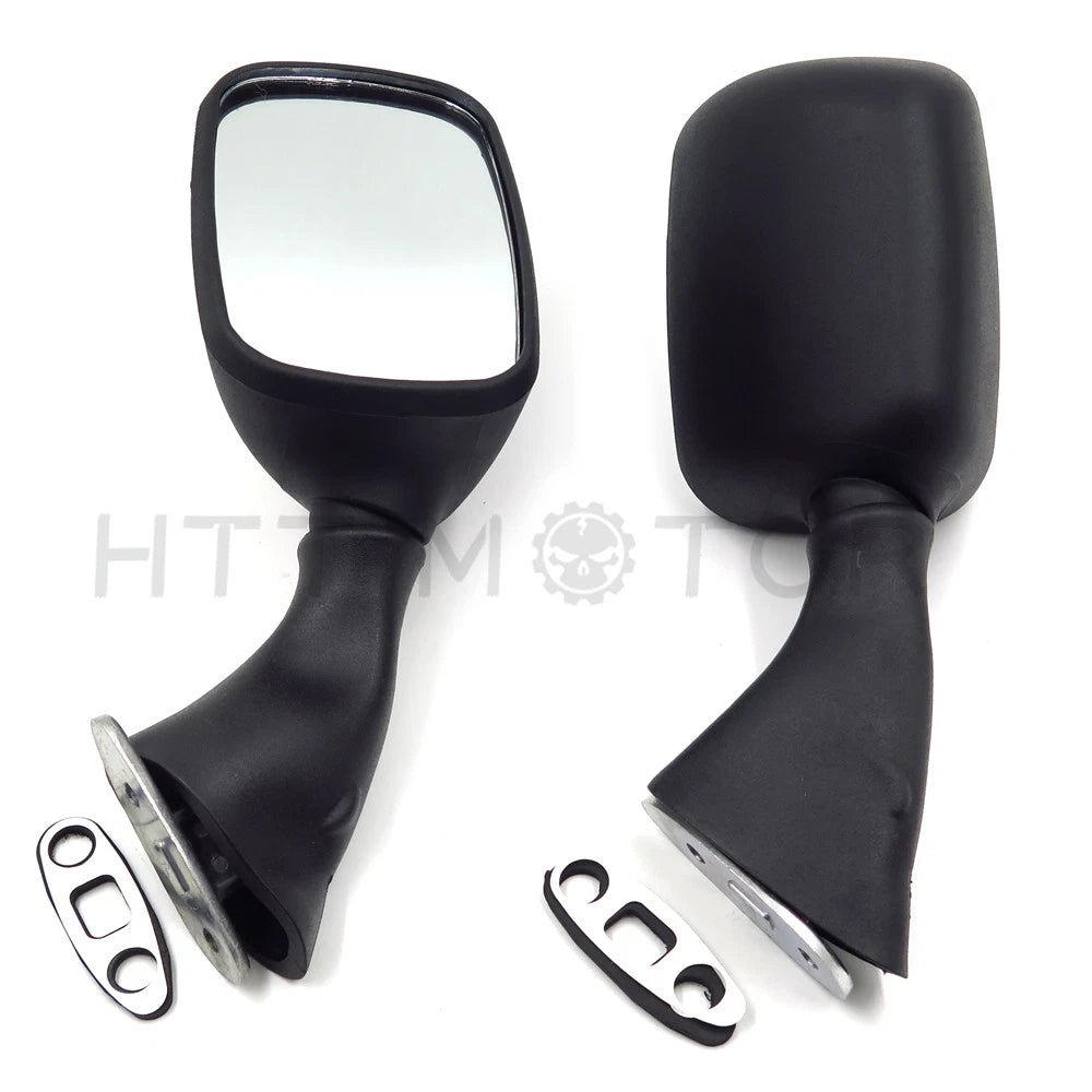 Black Side Rear View Mirrors for Suzuki GSX1300R Hayabusa GSXR1000 GSX-R750 (2000–2023)