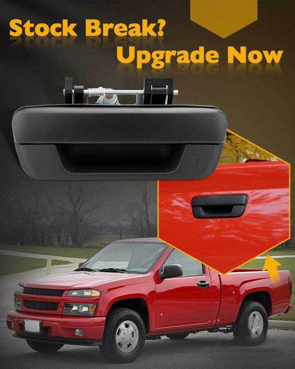 Metal Tailgate Latch Handle for GMC Canyon, Chevy Colorado (2004-2014)