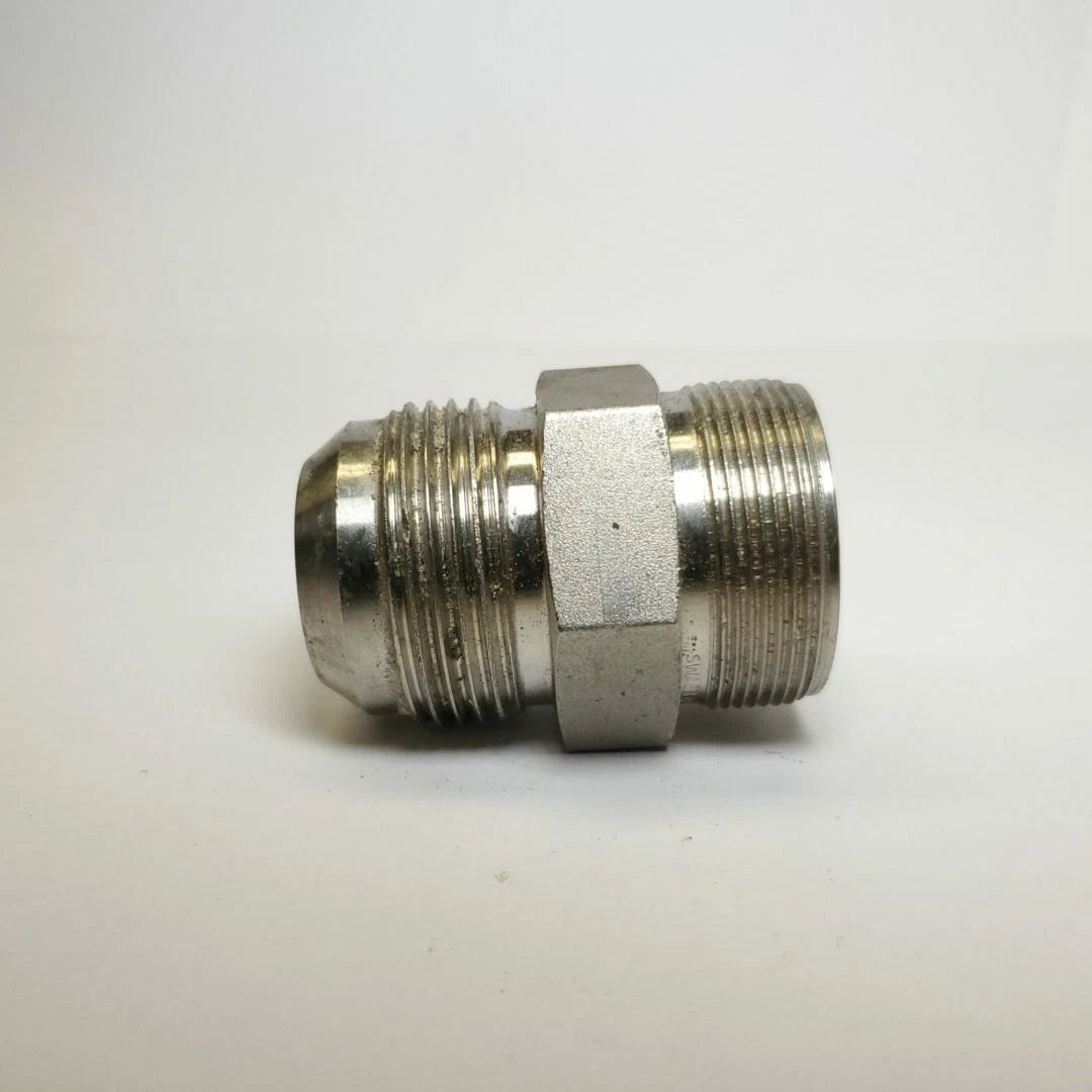 2X 1" Male JIC X Male NPT 316 Stainless Steel Hydraulic Fitting