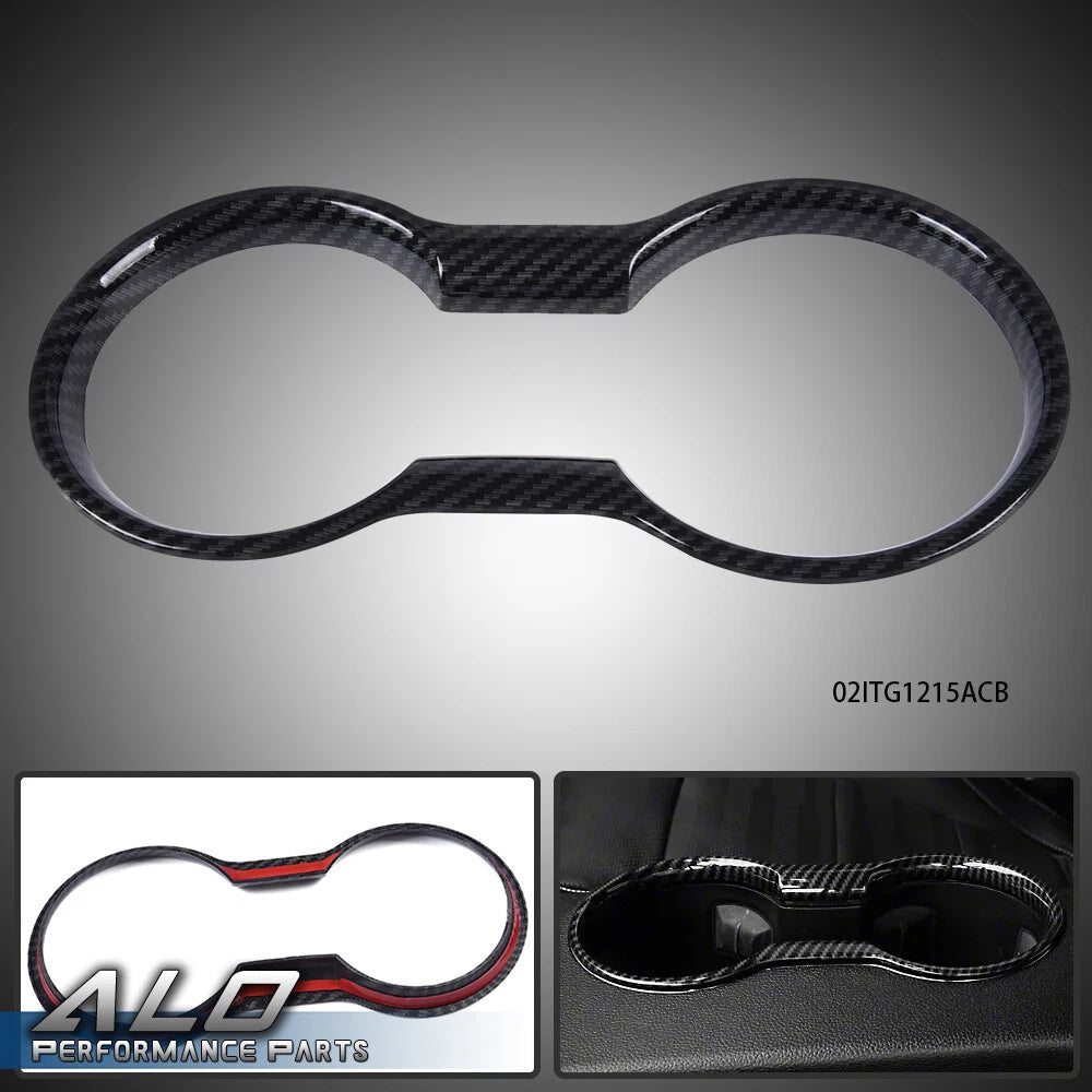 Carbon Look Center Console Cup Holder Trim for Ford Mustang (2015–2021)