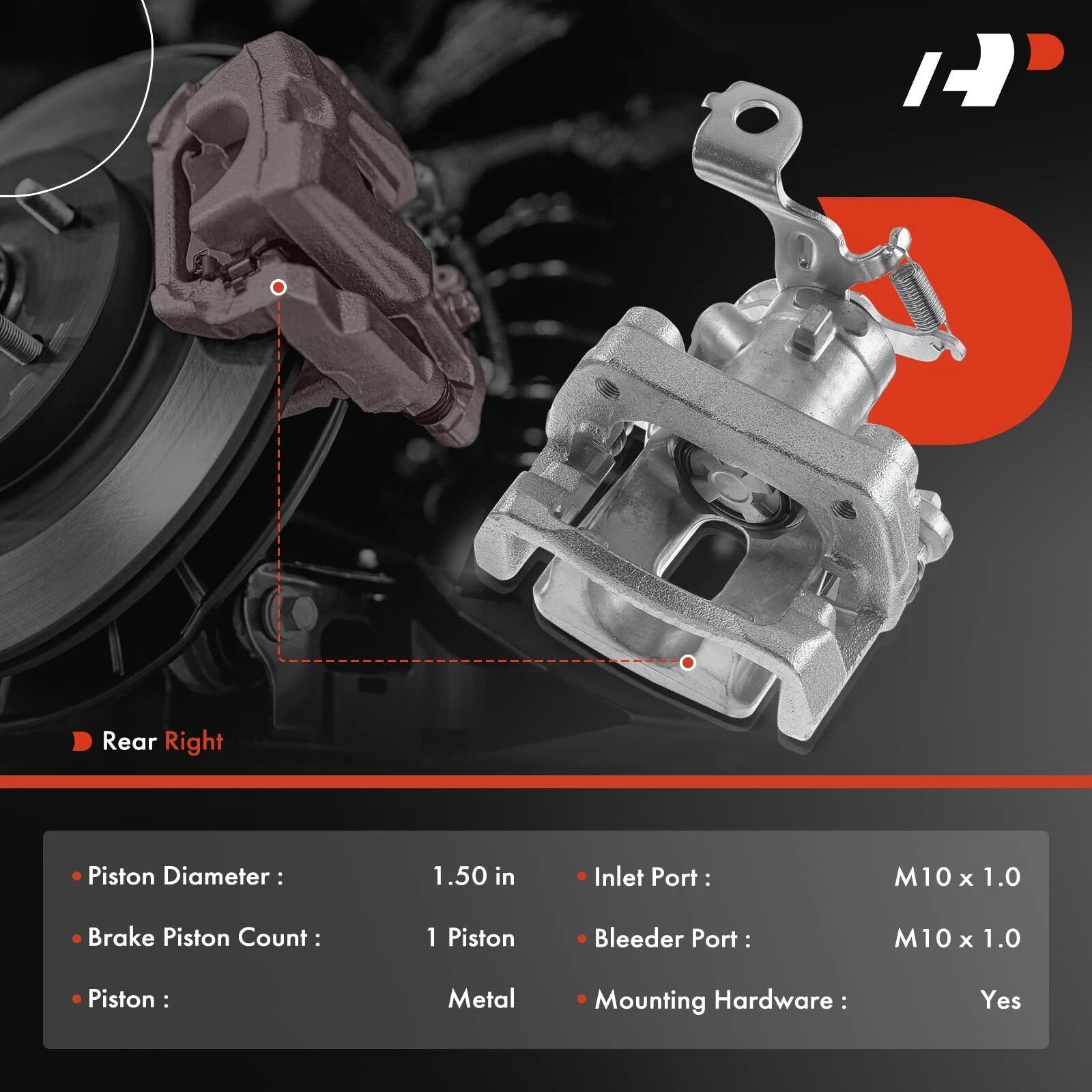 Brake Caliper Bracket Rear Right for Pontiac Vibe Toyota Corolla Matrix (2009–2018)