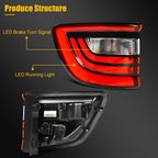 Pair LED Tail Lights for Dodge Durango (2014–2025)