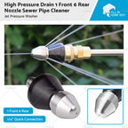 High Pressure Drain Nozzle Set of 7 for Sewer Pipe Cleaner Jet Washer