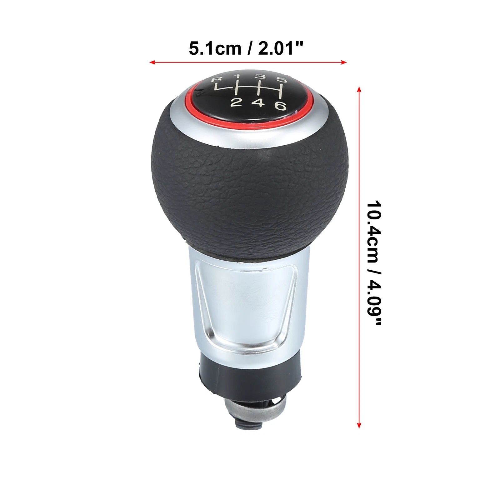 6 Speed Gear Shift Knob for Audi A4 S4 B8 8K (2008–2016) Black Red