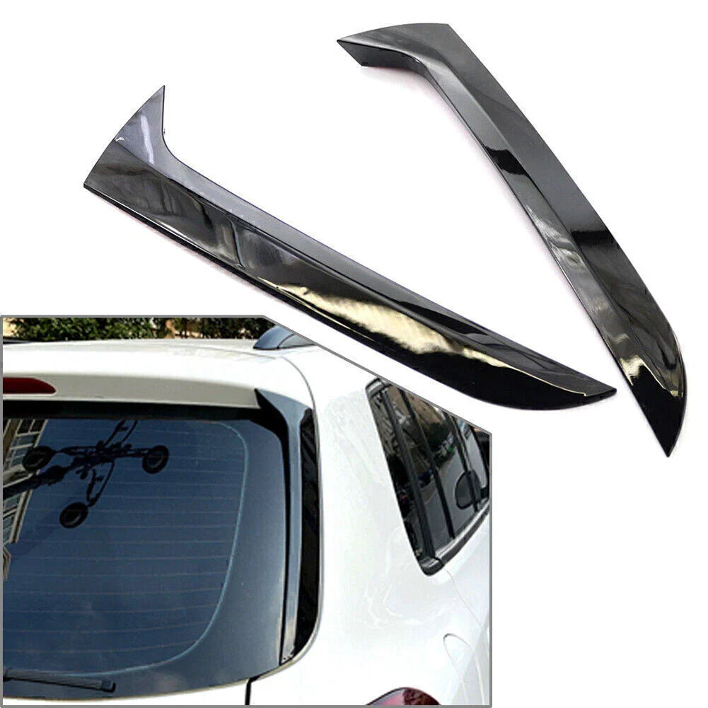 Rear Window Side Spoiler Canard Trim for VW Tiguan 2007-2016 BLACK