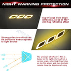 Yellow Carbon Fiber Pattern 3D PVC Night Reflect Vent Edge for Cars (2018-2024)