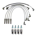 Denso 8mm Wire Set & 4 Iridium Power Spark Plugs for Ford Mercury L4