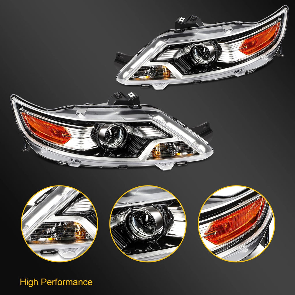 Headlight Assembly for Ford Taurus (2010–2012) Black Housing Projector