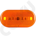 Set of 5 Amber 12V 4'' Oblong Side Marker Lights for Truck Trailer Camper