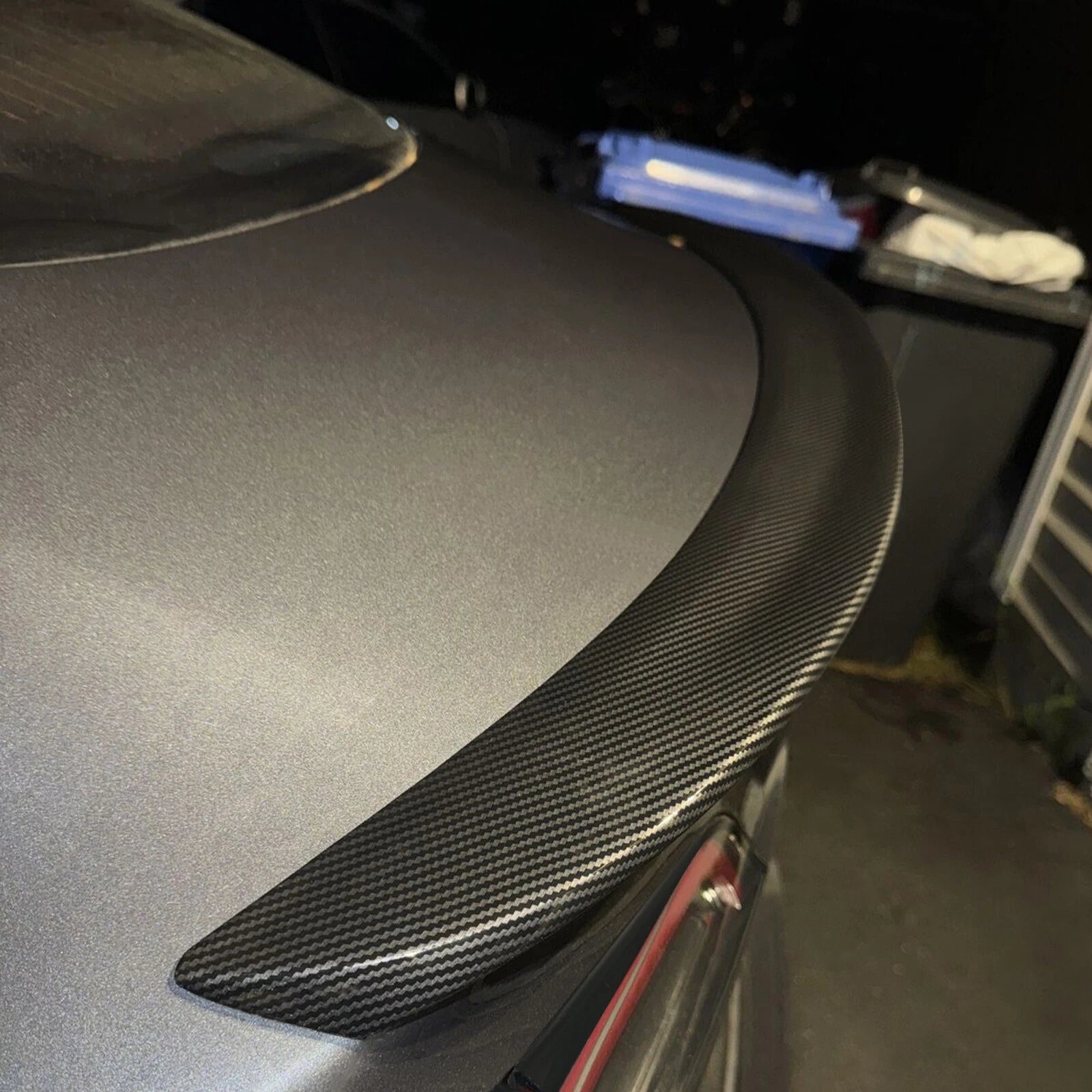 Rear Trunk Spoiler Wing for Tesla Model 3 (2017–2023) Carbon Fiber Look