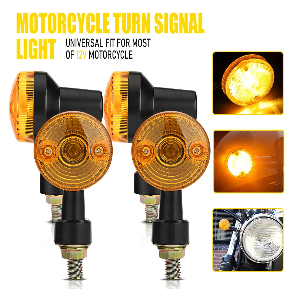 Set of 4 Motorcycle Turn Signals for Yamaha Kawasaki Honda