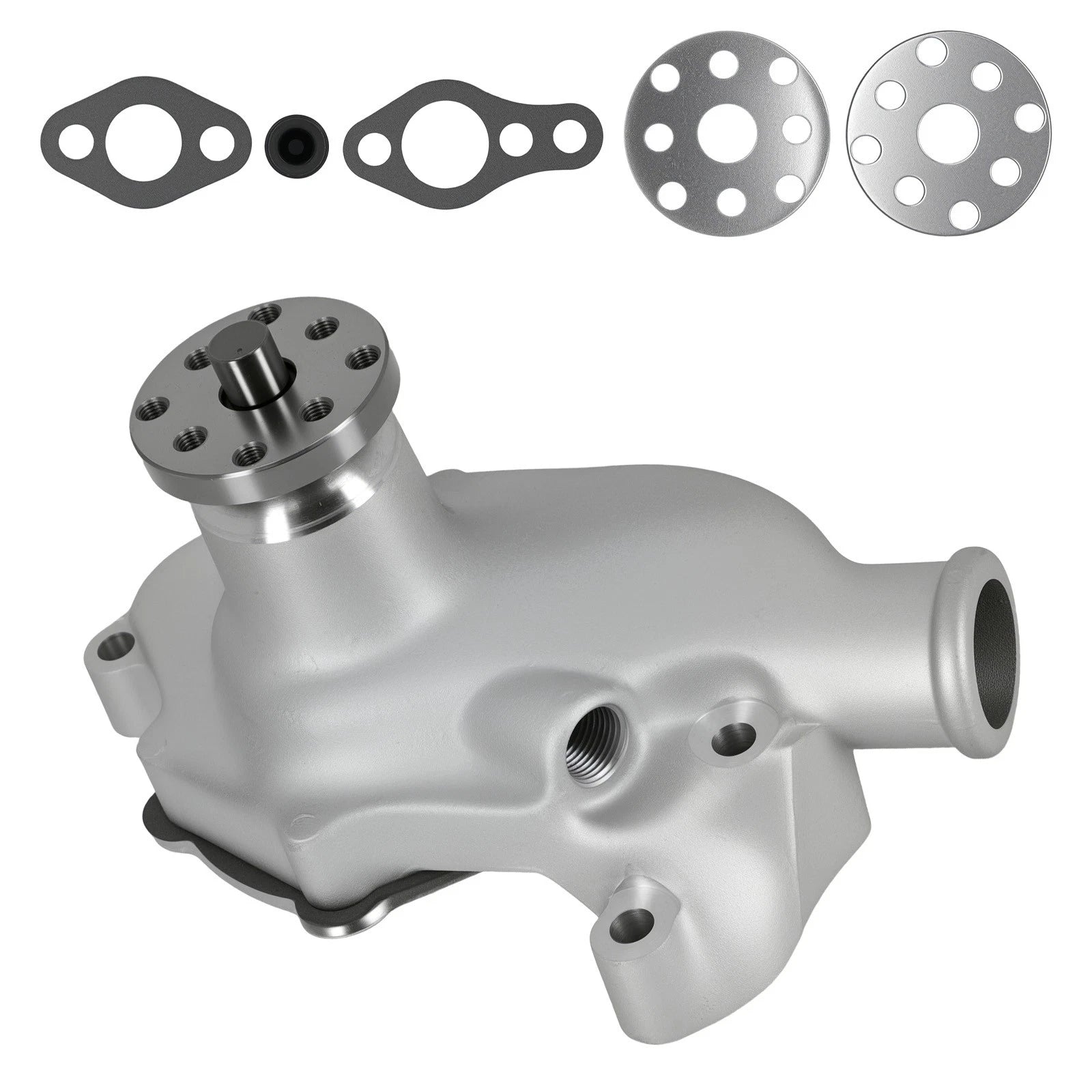 Short Aluminum Water Pump for Chevy 283–400 V8 (1955–1985) SI-AT63052