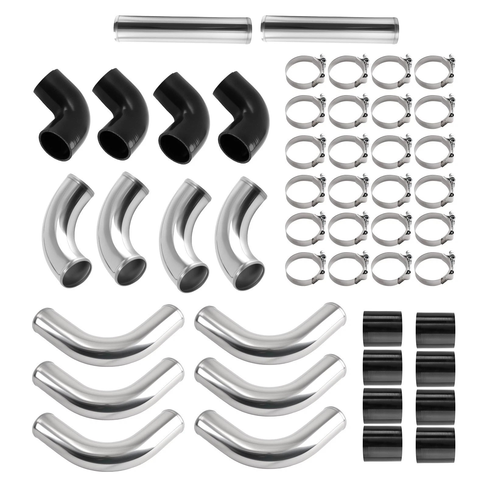 12PCS Intercooler Piping Kit for Universal Fit (2.5")