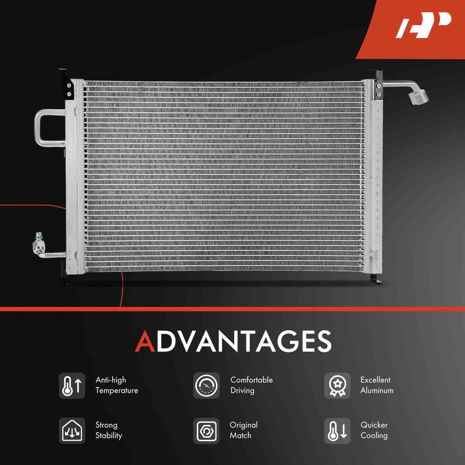 A/C Condenser with Bracket for Buick Century Olds Cutlass Ciera (1995-1996)