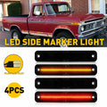 4X Smoke Front & Rear Side Marker Light Housing for Ford F Series (1973–1979)