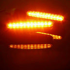Set of 4 LED Turn Signal Lights for Universal Motorcycle (12V)