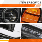 LED DRL Bar Projector Headlights for Dodge Ram 1500-3500 (2002–2005)