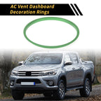 Set of 4 AC Vent Dashboard Decoration Rings for Toyota Tacoma (2016–2021) Green