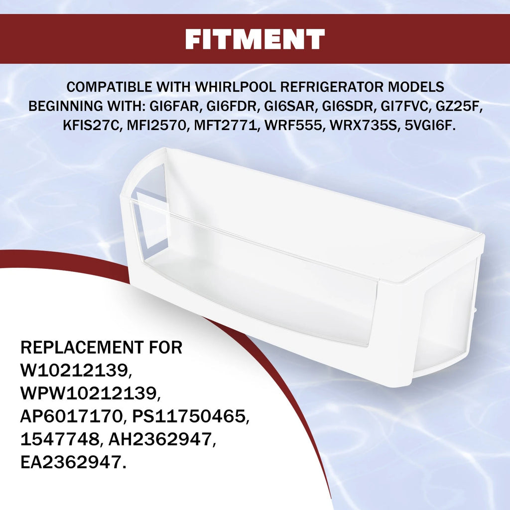 Door Shelf Bin for Whirlpool Refrigerator (W10212139)