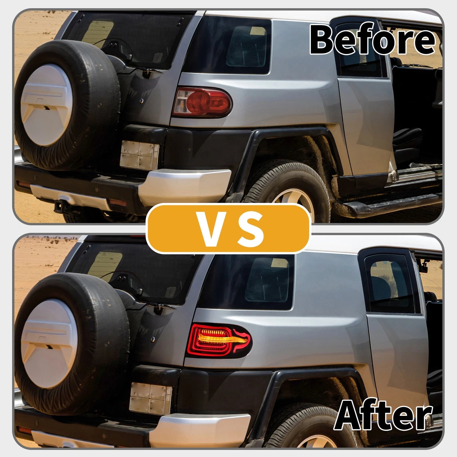 1 Pair OLED Tail Lights Assembly for Toyota FJ Cruiser (2007–2014)