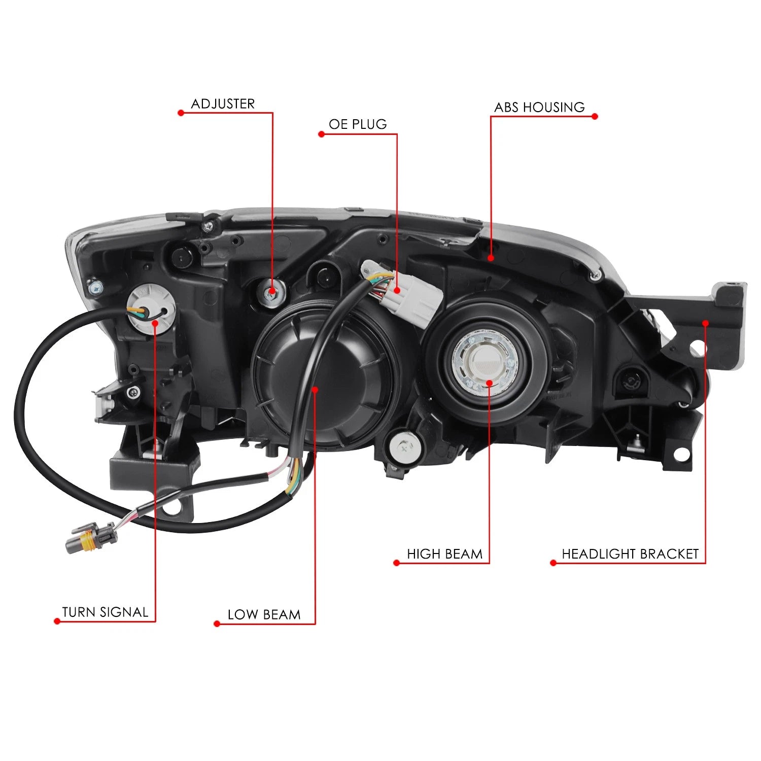 Projector Headlight Lamp Assembly for Subaru Impreza (2008–2011)