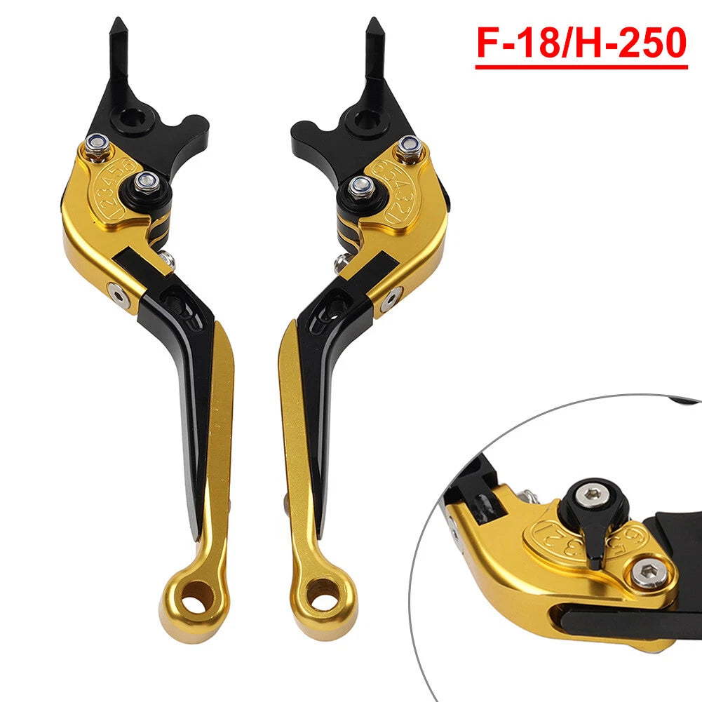 Gold Extendable Brake Clutch Levers for Honda CB599 CB600 CB919 (1998–2006)