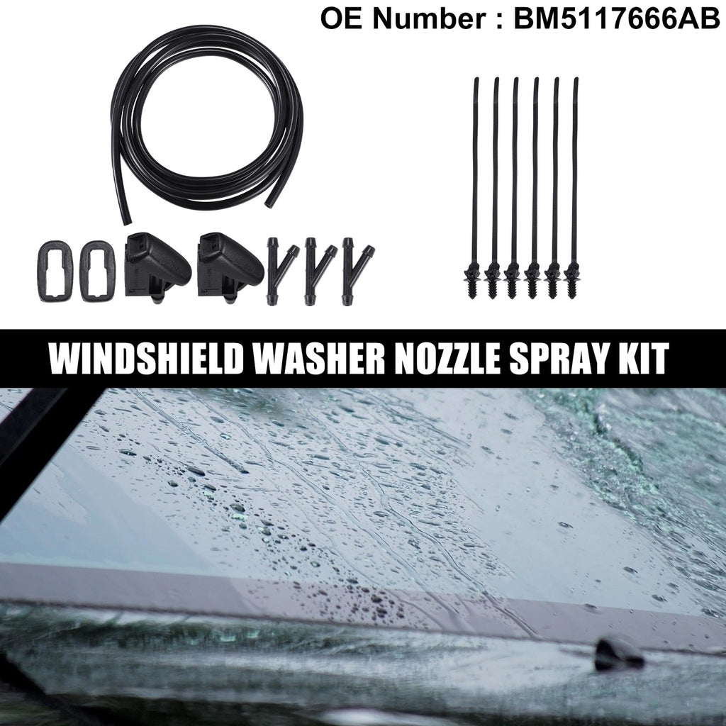 Set of 2 Windshield Washer Nozzles for Ford Focus (2012–2018) No.BM5117666AB