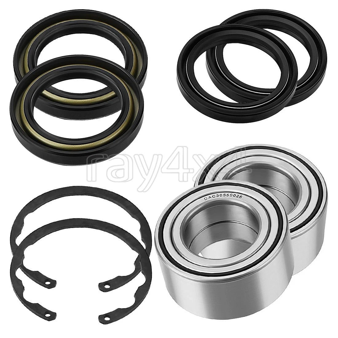 2X Front Wheel Bearings & Seals Kit for Kawasaki Bayou 400 (1993–1999) 92045-1222