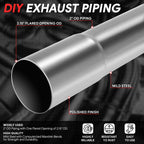 90 Degrees Bend Exhaust Pipe for - 2" OD, 18-Gauge