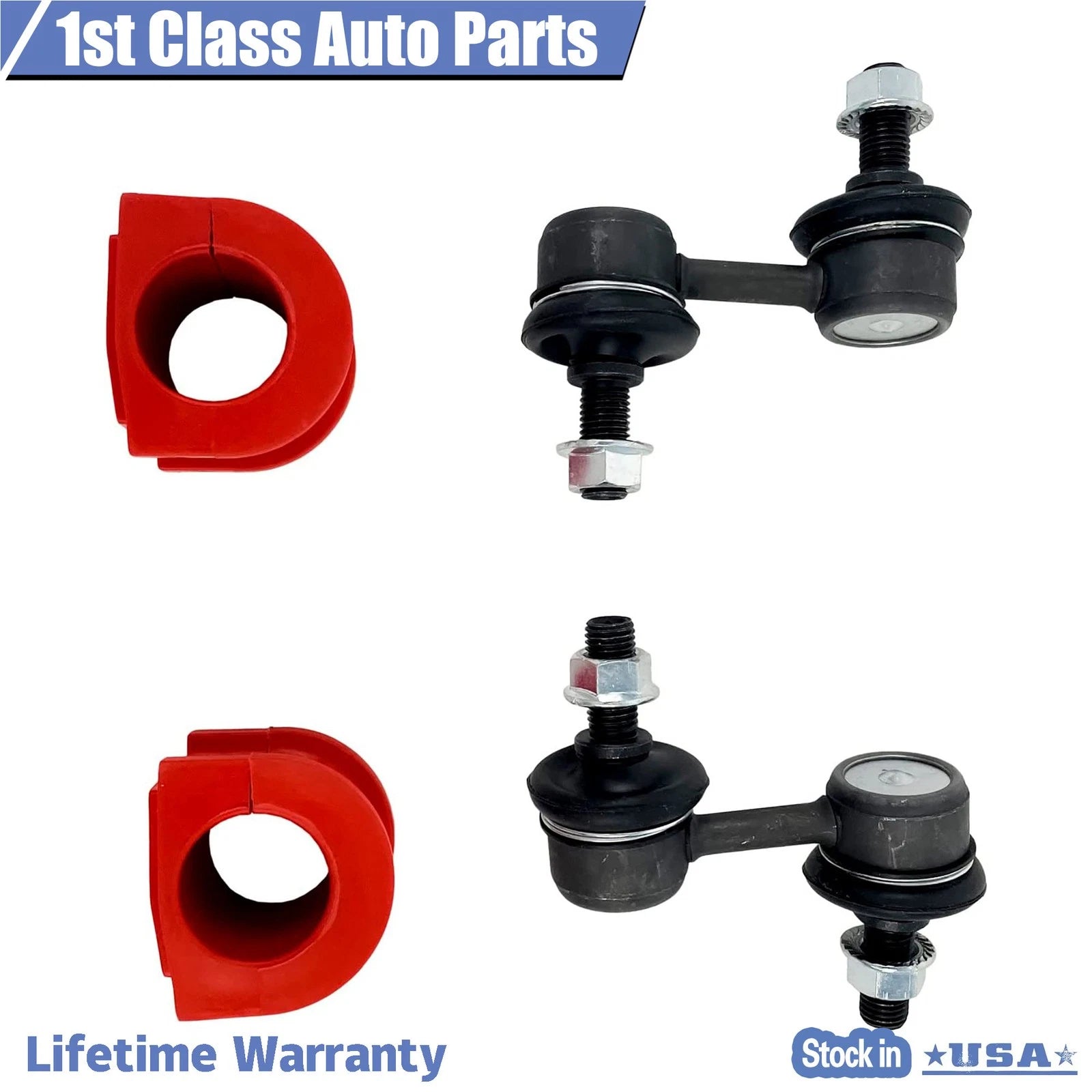 Set of 4 Front Sway Bar End Link Bushings for Honda CR-V Civic (1997–2001)