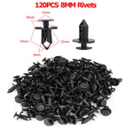 120 Pcs 8mm Plastic Rivets for Auto Car Fasteners (Bumper Fender)