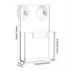 Wall Mounted Acrylic Holder with Suction Cups for Promotional Materials