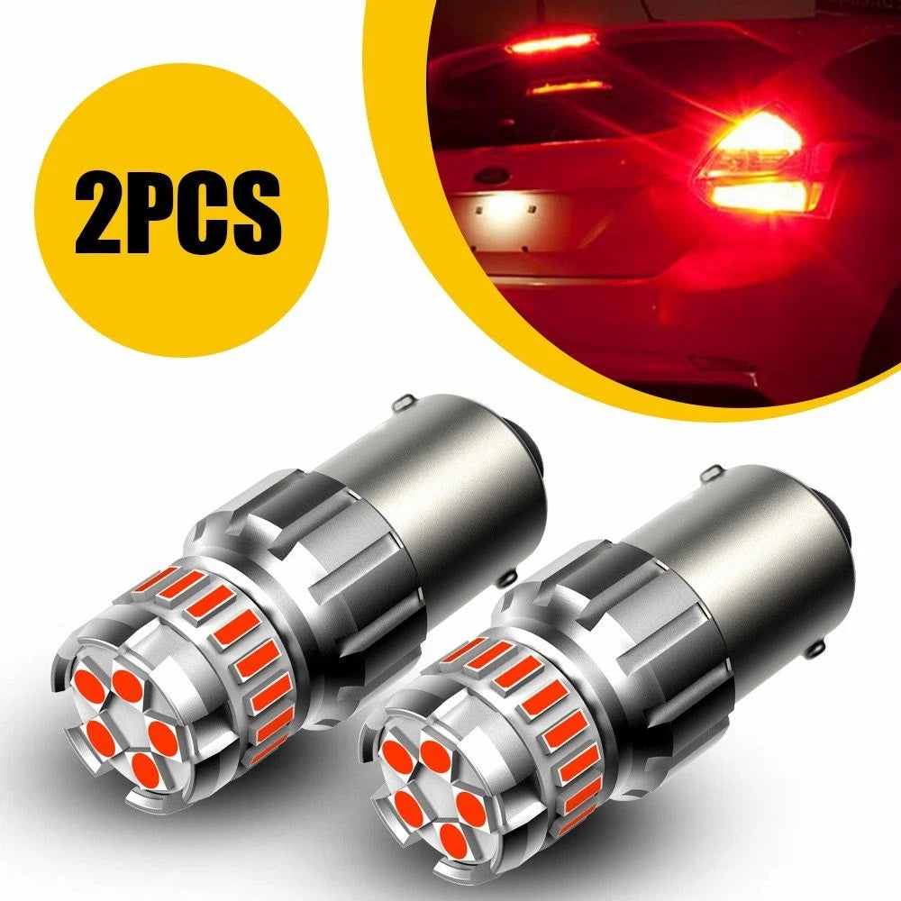 2X 1156 Red LED Brake Tail Parking Stop Light Bulbs for