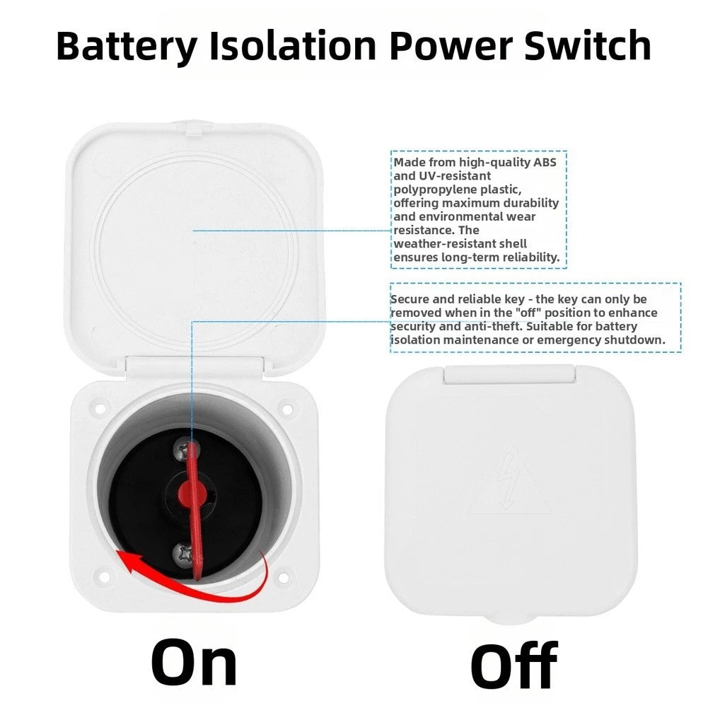 Marine Battery Disconnect Switch for Car RV Yacht 12V 24V