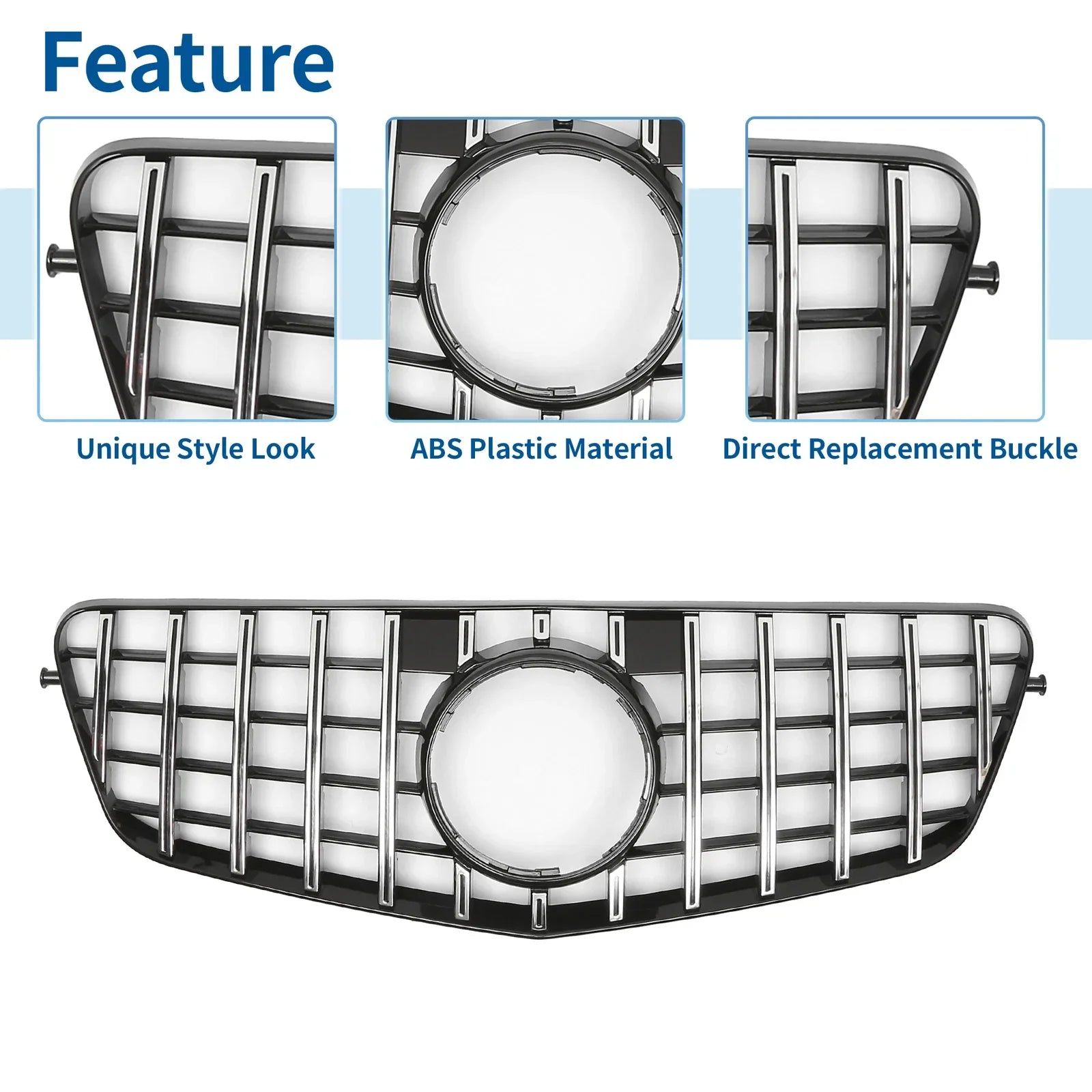 Front Upper Bumper Grille for Mercedes-Benz E300 (2017-2023)