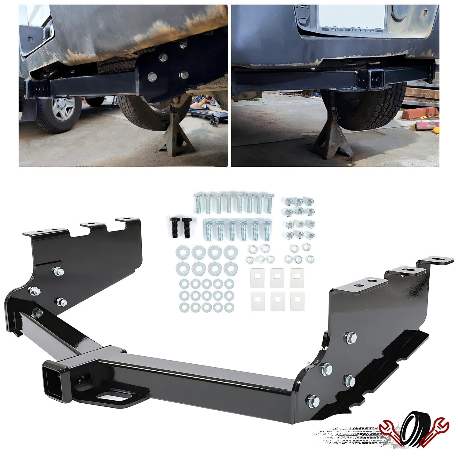 Trailer Hitch Receiver for GMC Sierra, Chevy Silverado 1500 (2014–2019)