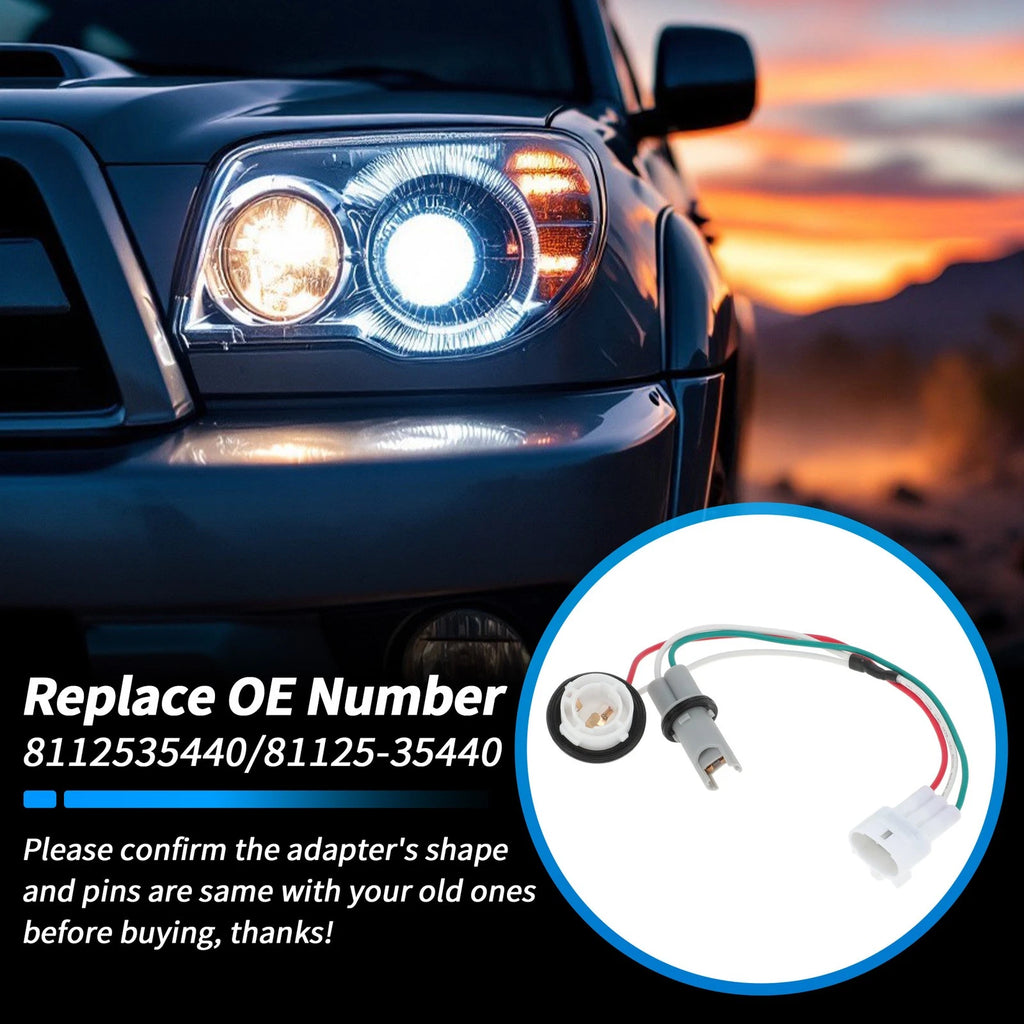 Headlight Bulb Socket Wiring Harness for Toyota 4Runner (2005–2009) No. 8112535440