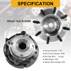 2X Front Wheel Bearings Hubs 515020 for Ford F-350 Super Duty (1999–2004)